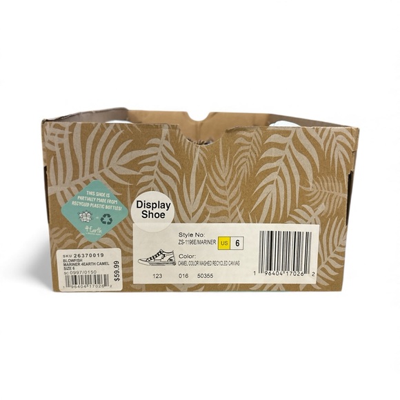 NWT Blowfish Malibu 4Earth Mariner Camel Recycled Canvas Boho Sneakers Size 6 - Picture 5 of 10